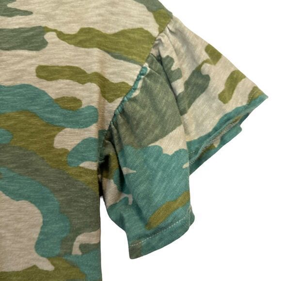 CREWCUTS Girls Size 10 Flutter Sleeve T- Shirt Dress Slub Knit Cotton Camo - Picture 3 of 5